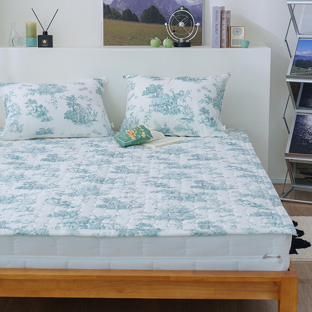 나라데코 광목 순면 뜨왈 명화 사계절 밴딩 침대패드 SS