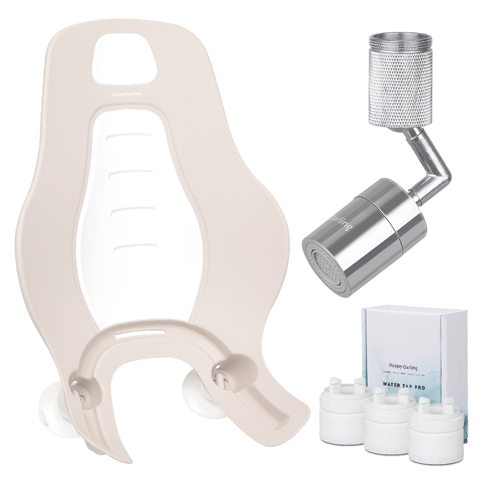 해피달링 아기 수전 세면대 워터탭 프로 720도 연장 탭 수도꼭지 + 애기 비데