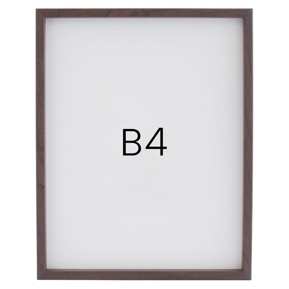 12mm레프 원목액자 우드 웨딩 전시회 맞춤 프레임 틀 B4 257x364mm, 월넛 - 메인 이미지