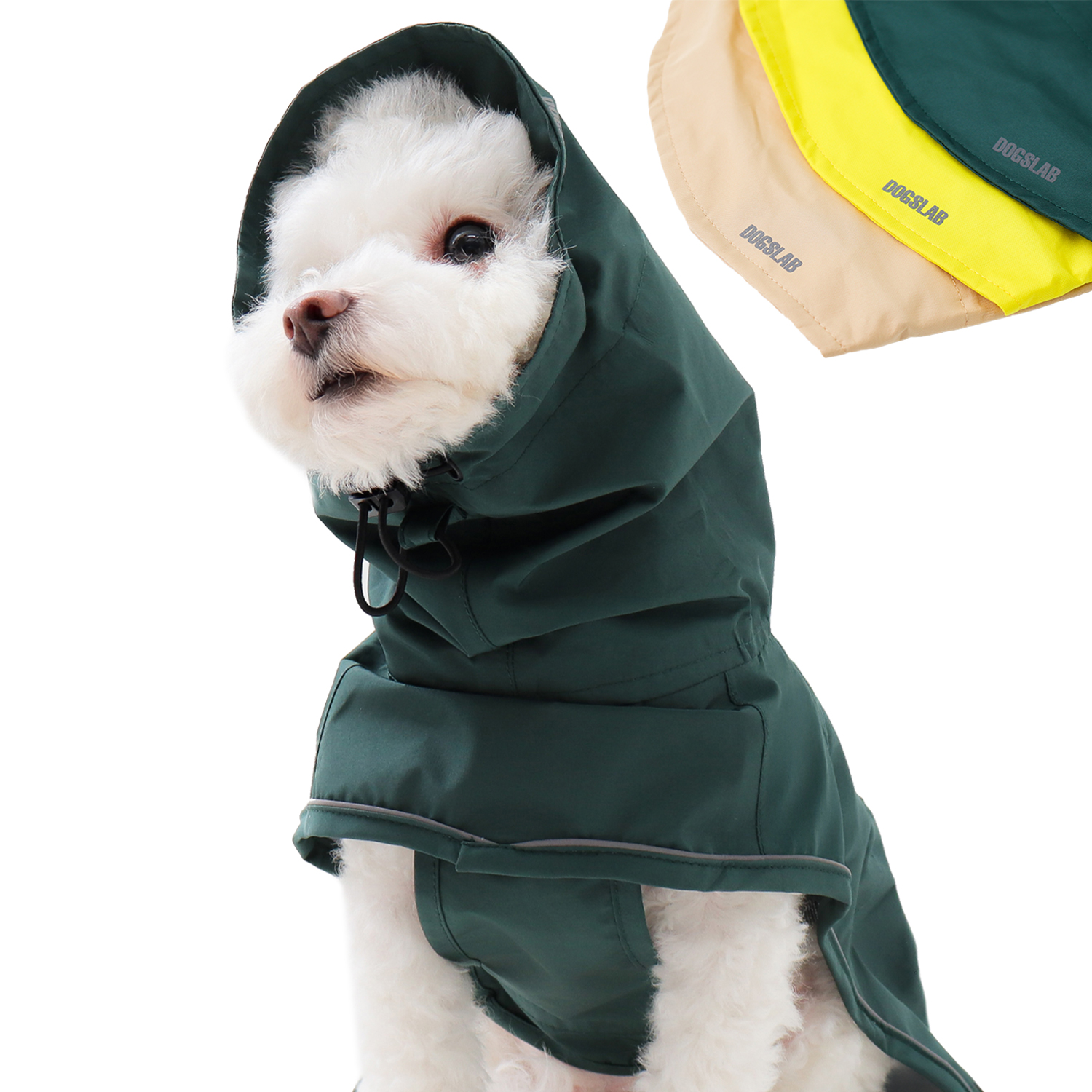 독스랩 강아지 우비 비옷 S 레인코트 소형견 중형견 대형견