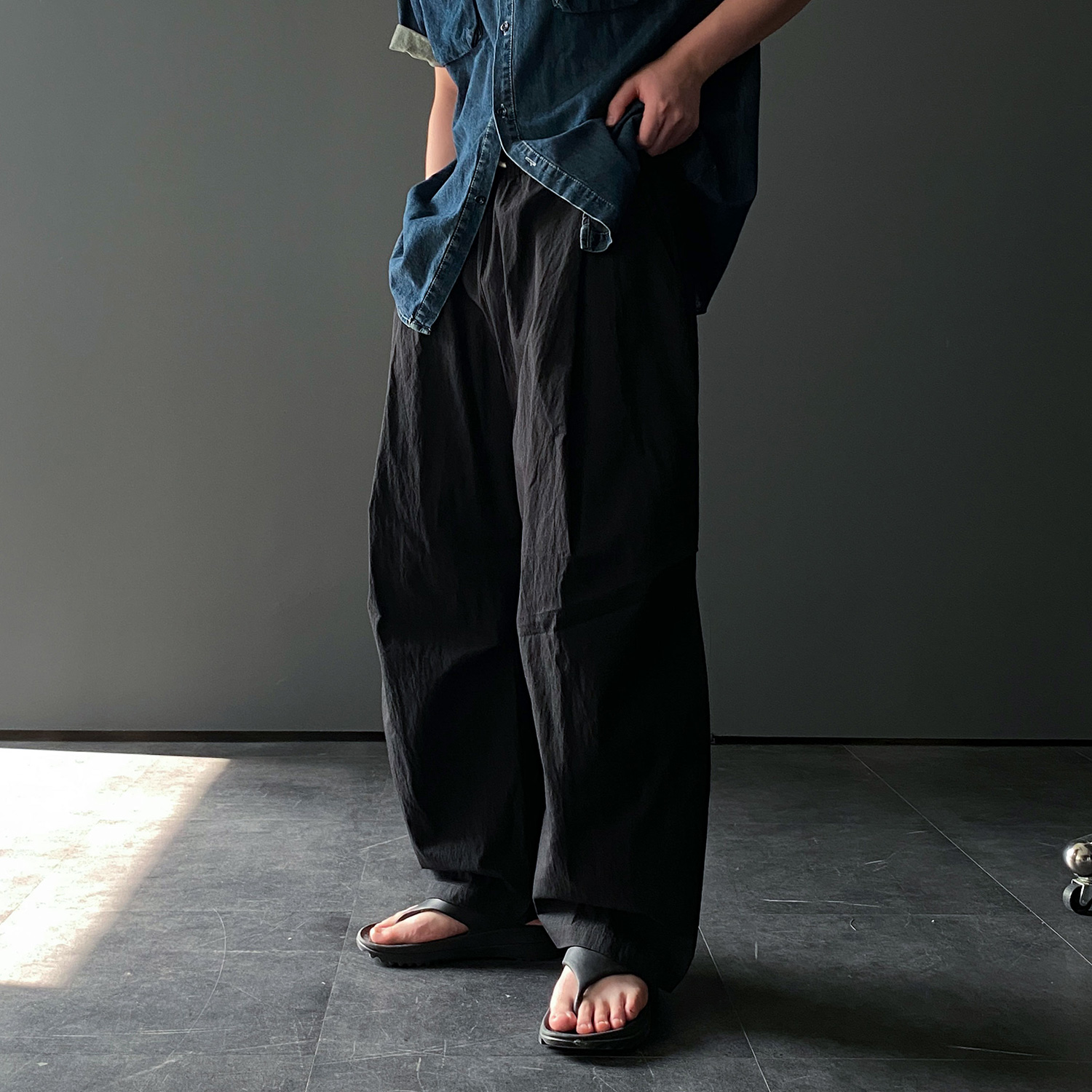 벌룬팬츠 파라슈트팬츠 나일론바지 남자통바지 - 상세 이미지 4