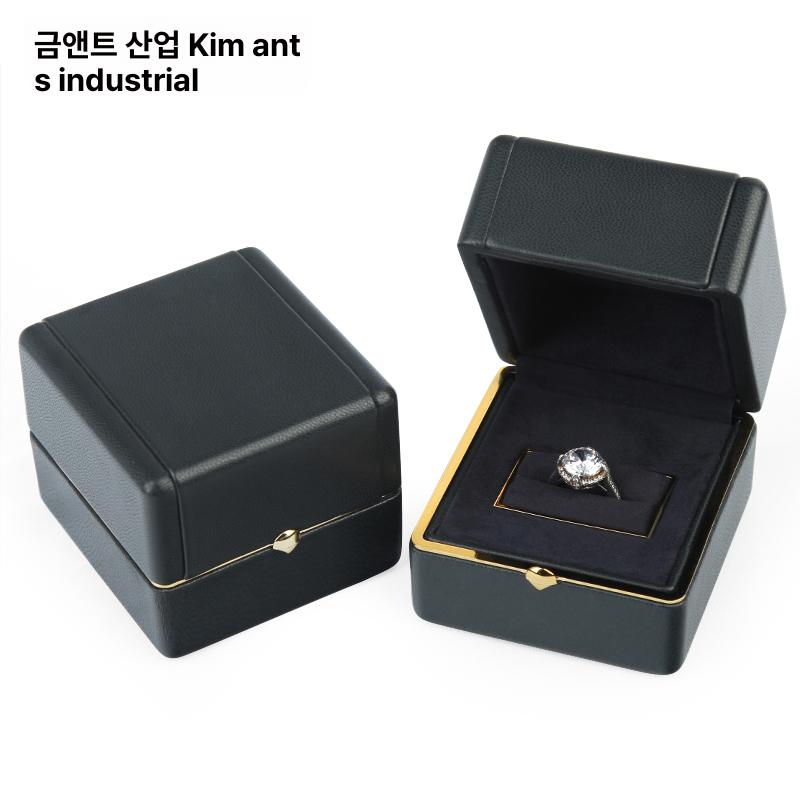 결혼 반지 케이스 청혼 상자 다이아몬드 보관 목걸이 선물 다크블루 반지 케이스 - 상세 이미지 2