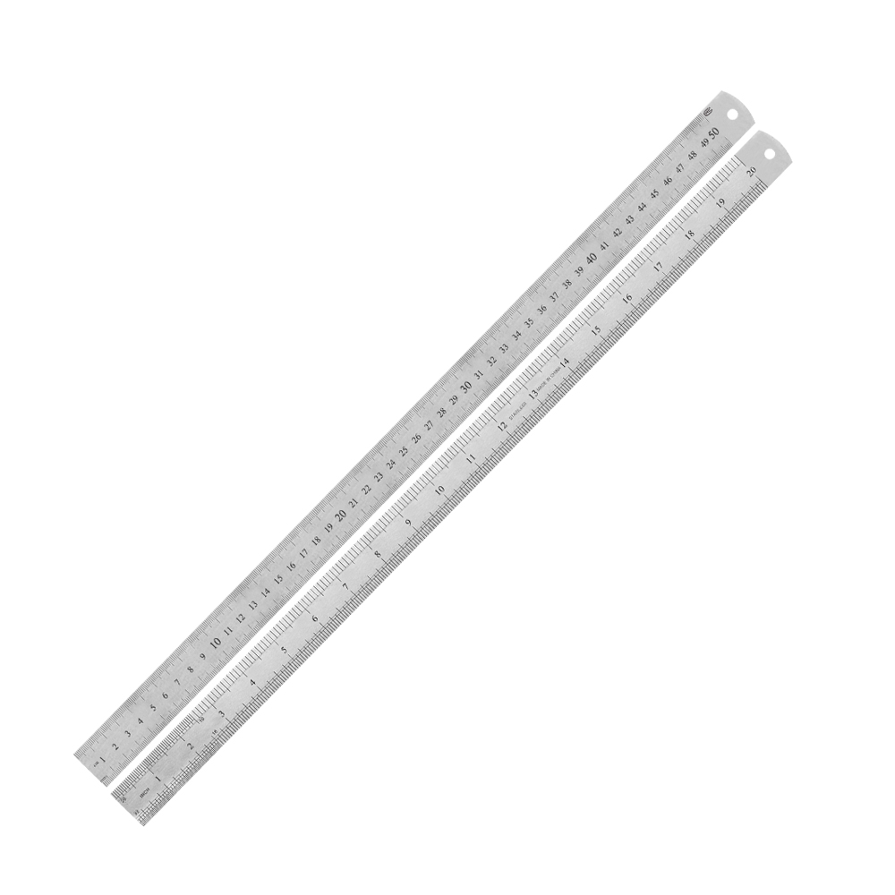 양면 (스틸자 A타입 50cm 두께 0.7mm 2개) 500mm  쇠자 스틸 직자  철자 스텐 사무용 자  스테인리스 자 측정 공구 - 상품 이미지