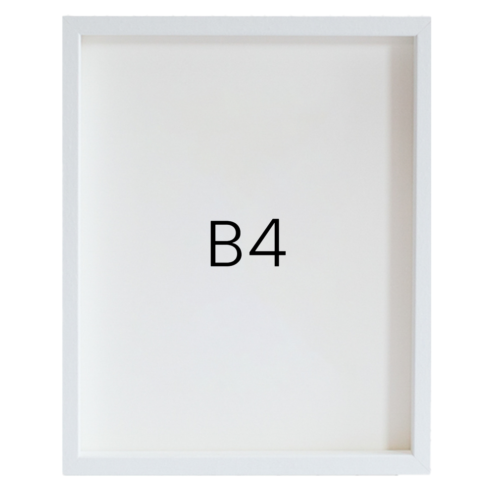 12mm레프 원목액자 우드 웨딩 전시회 맞춤 프레임 틀 B4 257x364mm, 화이트 - 메인 이미지