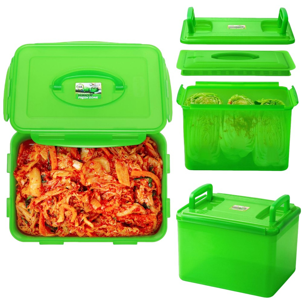 국산 누름판 김치통 진공 밀폐 김장 독 장아찌 오이지 게장 대용량 대형 숙성보관 플라스틱 - 메인 이미지