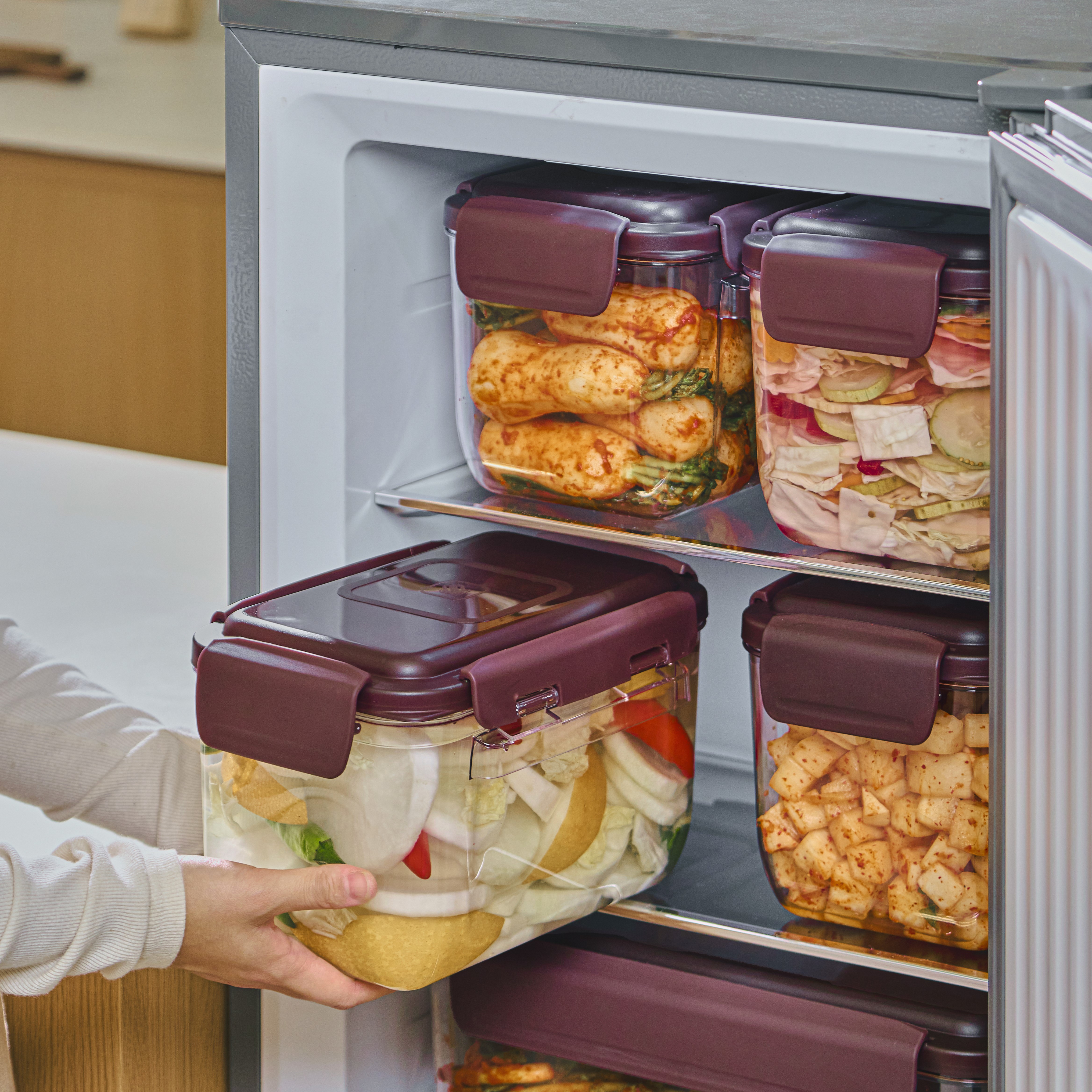 풀무원 김치냉장고 120L 메탈그레이 KS120DM1MY (전용 김치통 9L 1개 포함) - 상세 이미지 5
