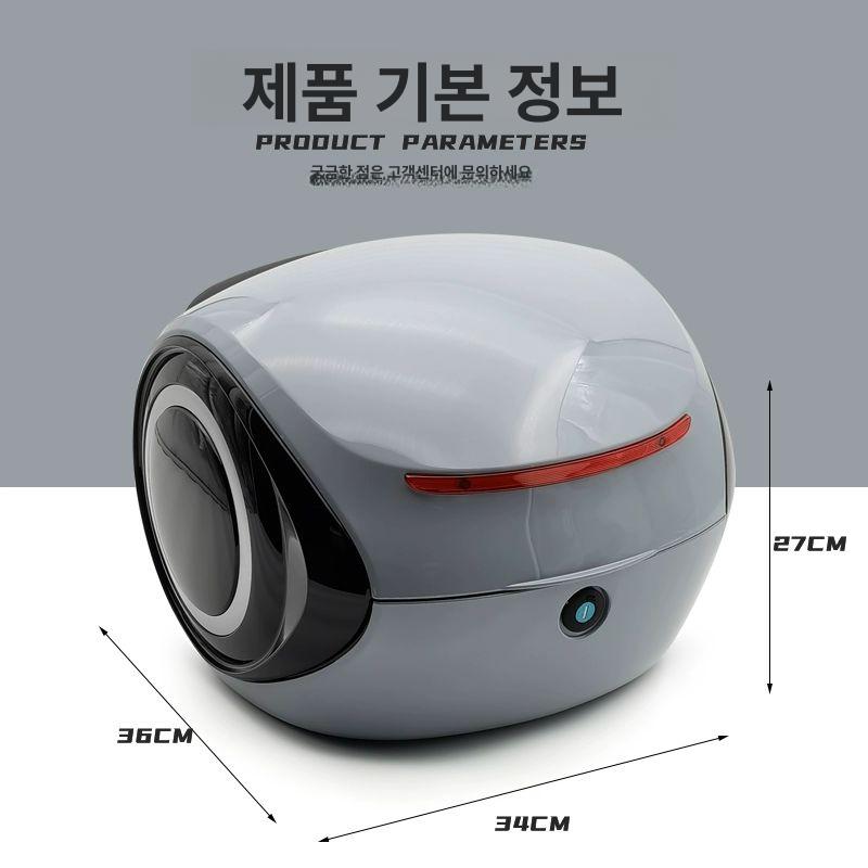 스쿠터 소형탑박스 바이크 자외선차단 이송 쿠션 방석 모카화이트 트렁크+MQiL MT 랙 대형 - 상세 이미지 4