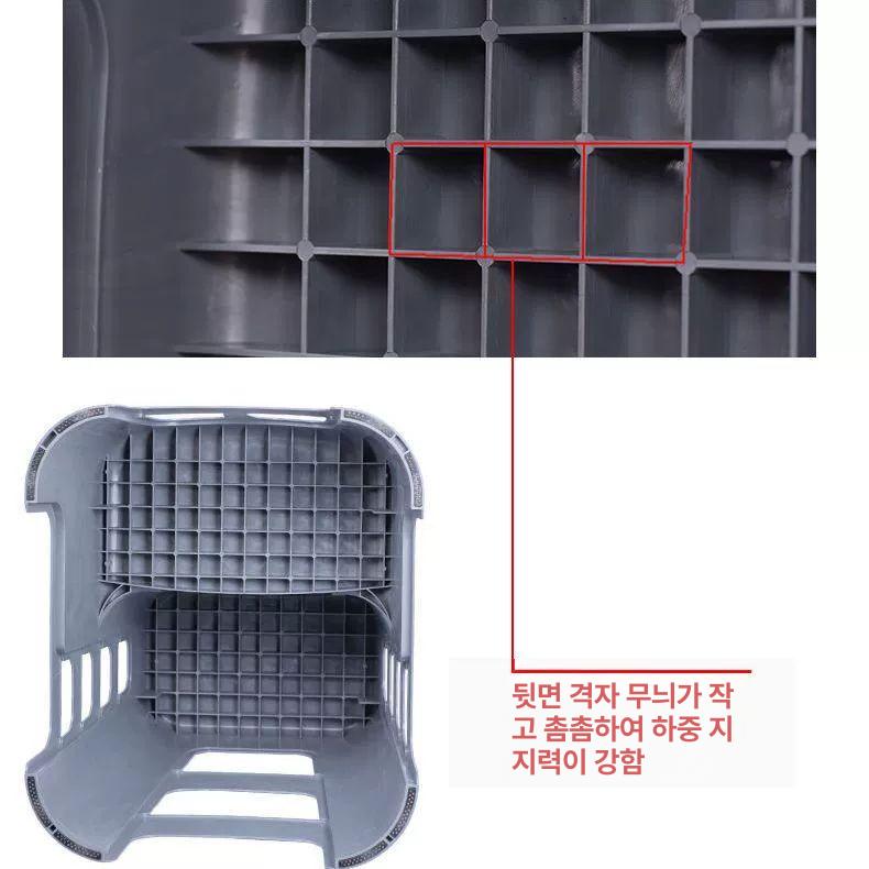 가정용 2단계단 의자 발판 다기능 스툴 강화형 그레이 - 상세 이미지 5