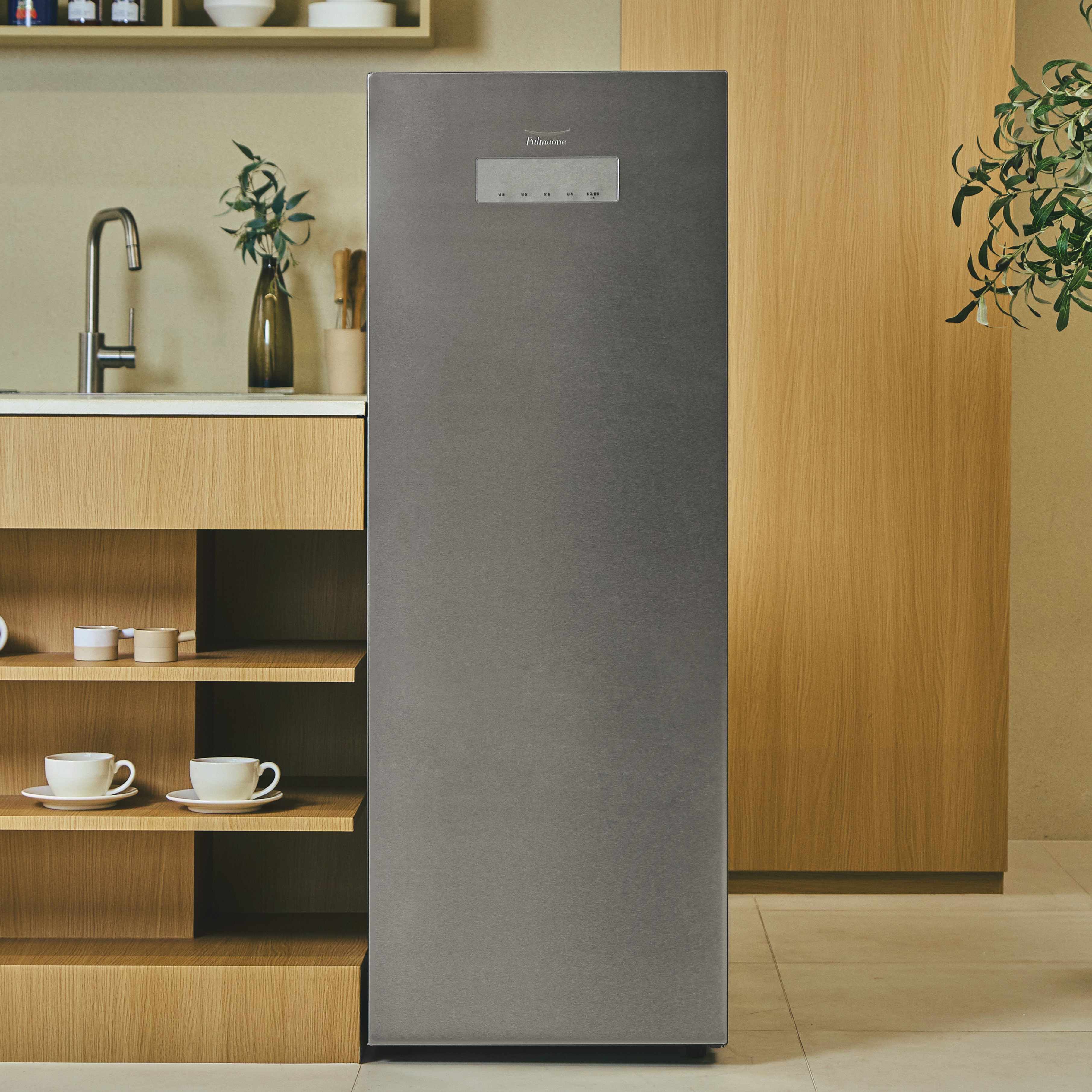 [특선물]풀무원 김치냉장고 120L 메탈그레이 KS120DM1MY (전용 김치통 9L 1개 포함)