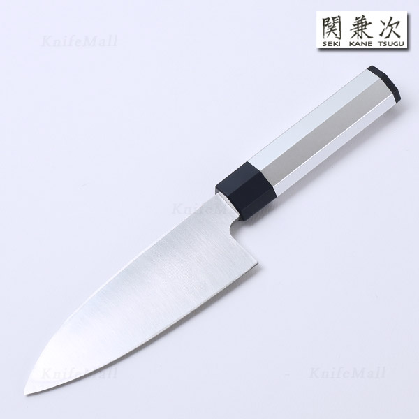 일본 세키카네쓰구 데바 생선회칼 15cm, 7각 알루미늄손잡이, 1개 - 상세 이미지 5