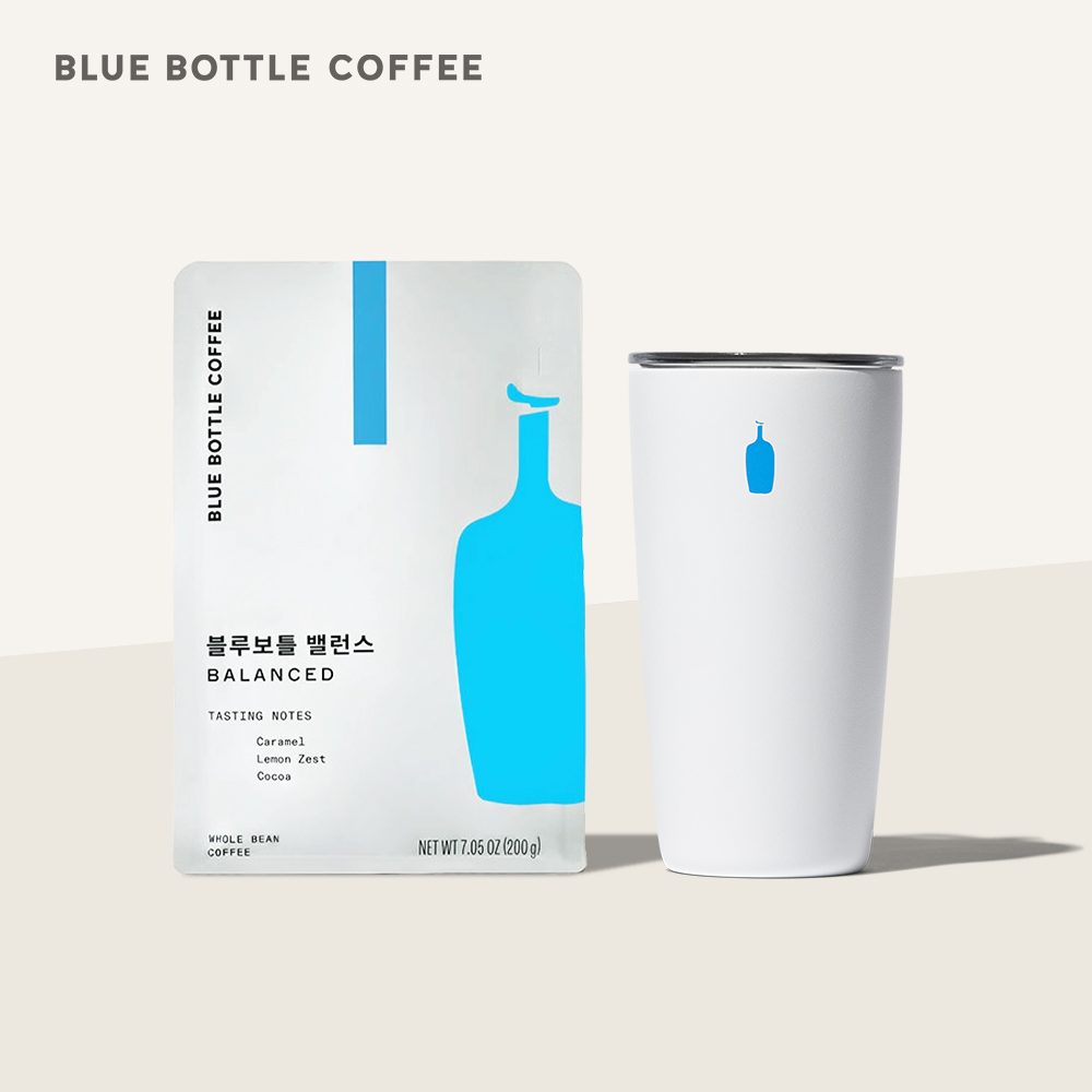 [공식] 블루보틀 커피 블렌드 홀빈 원두 200g + 커뮤터 컵 16oz Blue Bottle Coffee Blend 200g + Commuter Cup 160z - 상품 이미지