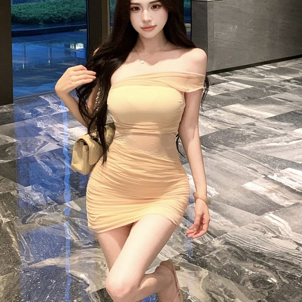 아모벤 시스루원피스 망사 섹시 페미닌 AJ1568 - 상세 이미지 2