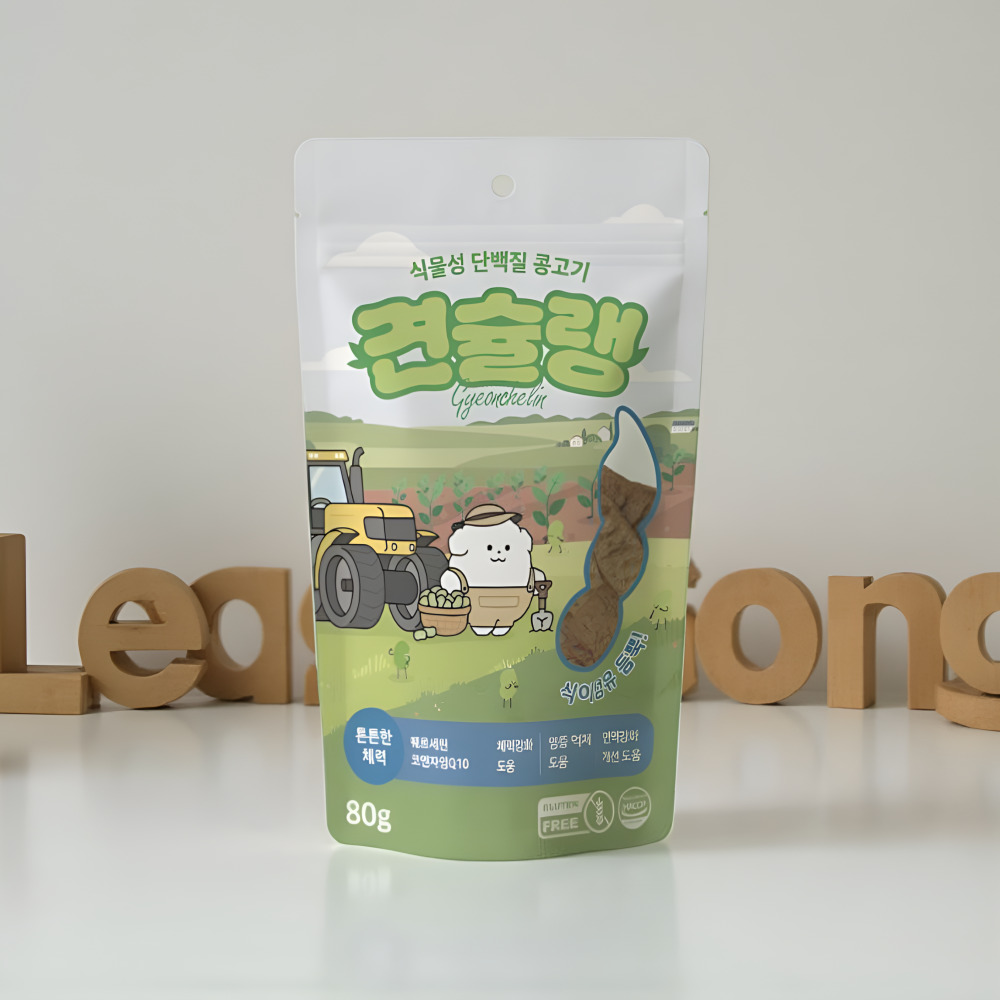 견슐랭 콩고기 저알러지 식물성단백질 강아지 간식 튼튼한 체력, 80g, 1개 - 상품 이미지