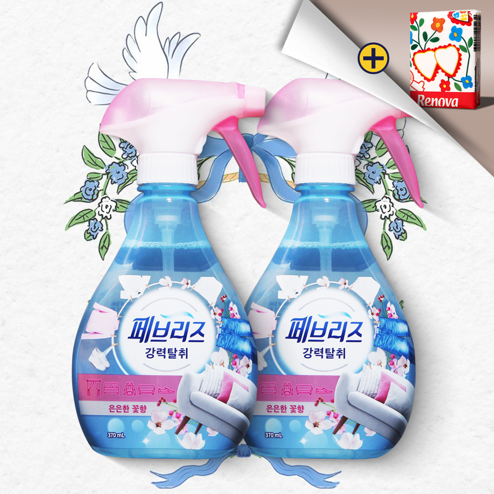 페브리즈 은은한 꽃향 섬유탈취제 370ml 2개 강력탈취 섬유향수 - 메인 이미지
