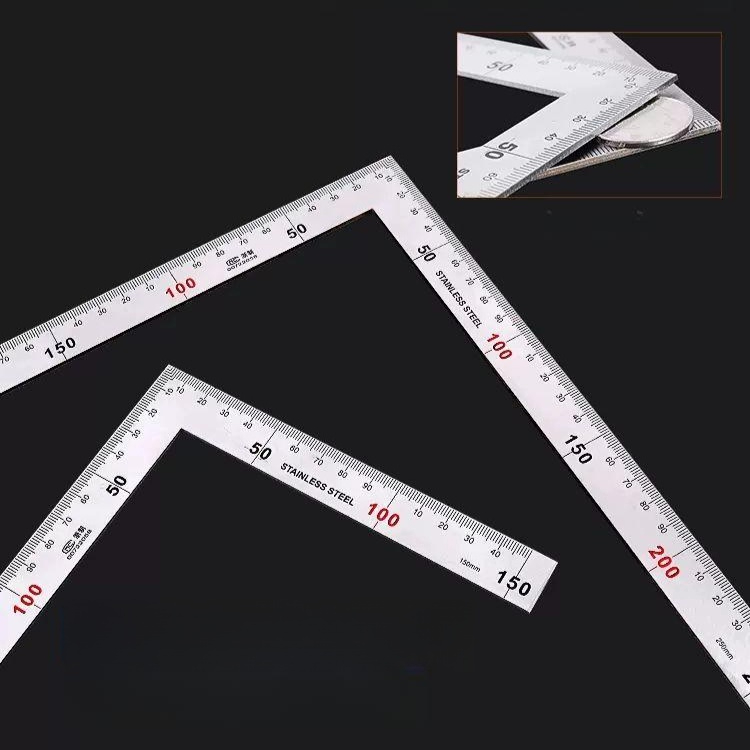 고정밀 직각자 1M 스테인레스 통치자 스텐 직사각형 각도자 600mmx400mm 두께2mm - 상품 이미지