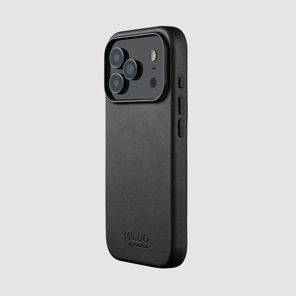 무쪼 풀커버 맥세이프 가죽 케이스 블랙, 아이폰17 프로 - 상품 이미지