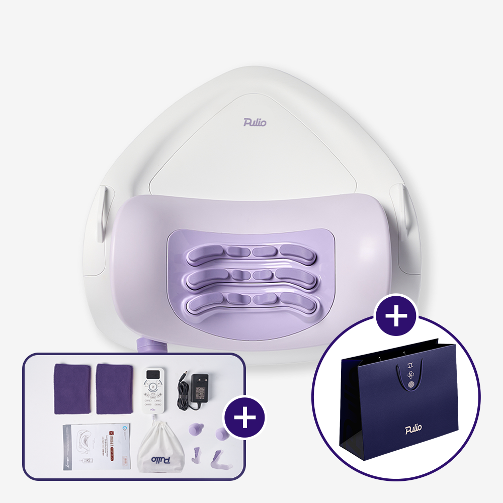 [풀리오본사] [선물SET] 넥풀러 목 어깨 홈케어 (넥커버+지압봉+커버백) + 추석 쇼핑백L