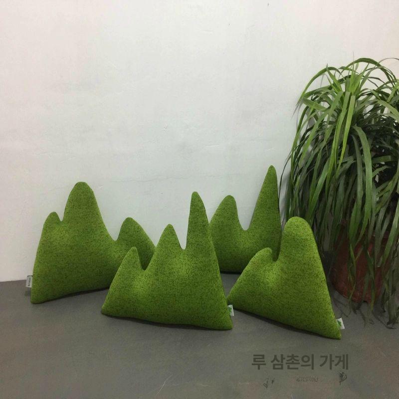 모양 산 쿠션 등받이 소파 녹색 카페 다크그린 1호 38cmx35cm - 상세 이미지 2