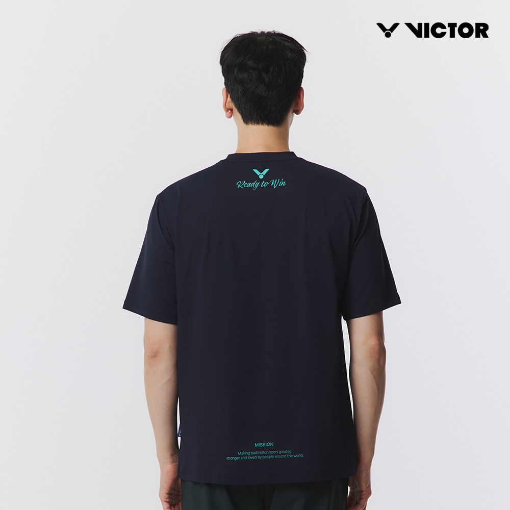 빅터 아울렛 오버핏 반팔 티셔츠 VT25CTO201U 배드민턴 탁구 스쿼시 스포츠웨어 - 상세 이미지 2