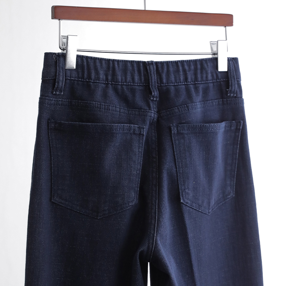 포틴 논페이드 히든밴딩 와이드 부츠컷 생지 데님 팬츠 - 상세 이미지 5