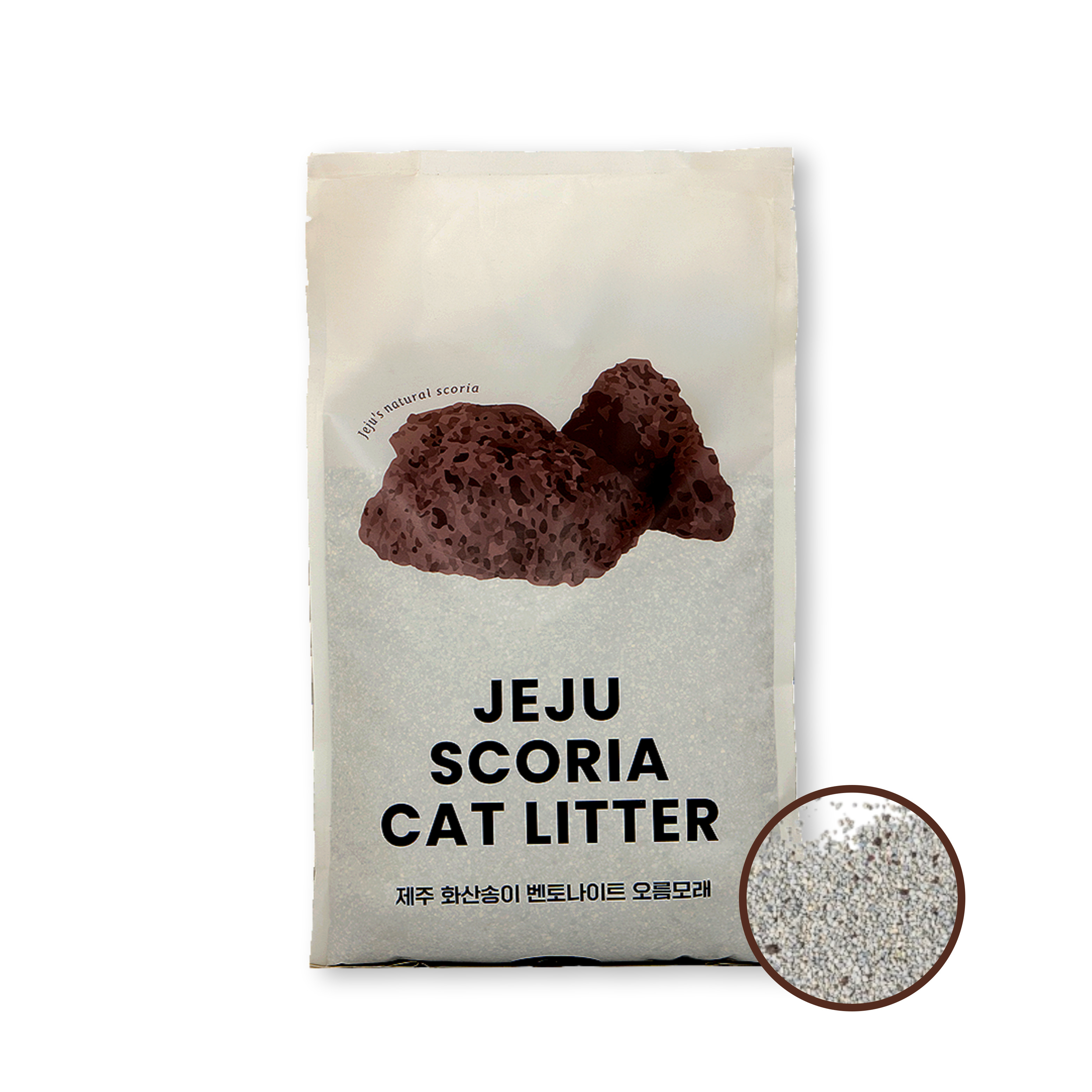 제주 화산송이 벤토나이트 기능성 고양이모래 오름모래 얇은입자 무향, 6kg, 3개 제품 이미지