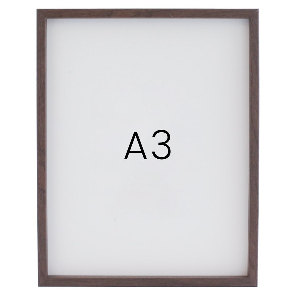 12mm레프 원목액자 우드 웨딩 전시회 맞춤 프레임 틀 A3 297x420mm, 월넛 - 메인 이미지