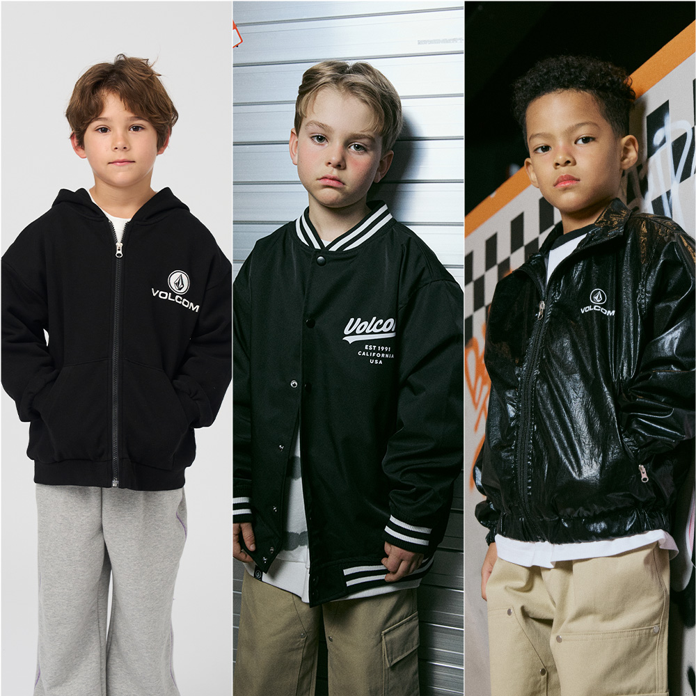 볼컴키즈 가을 특가 바람막이 후드집업 주니어