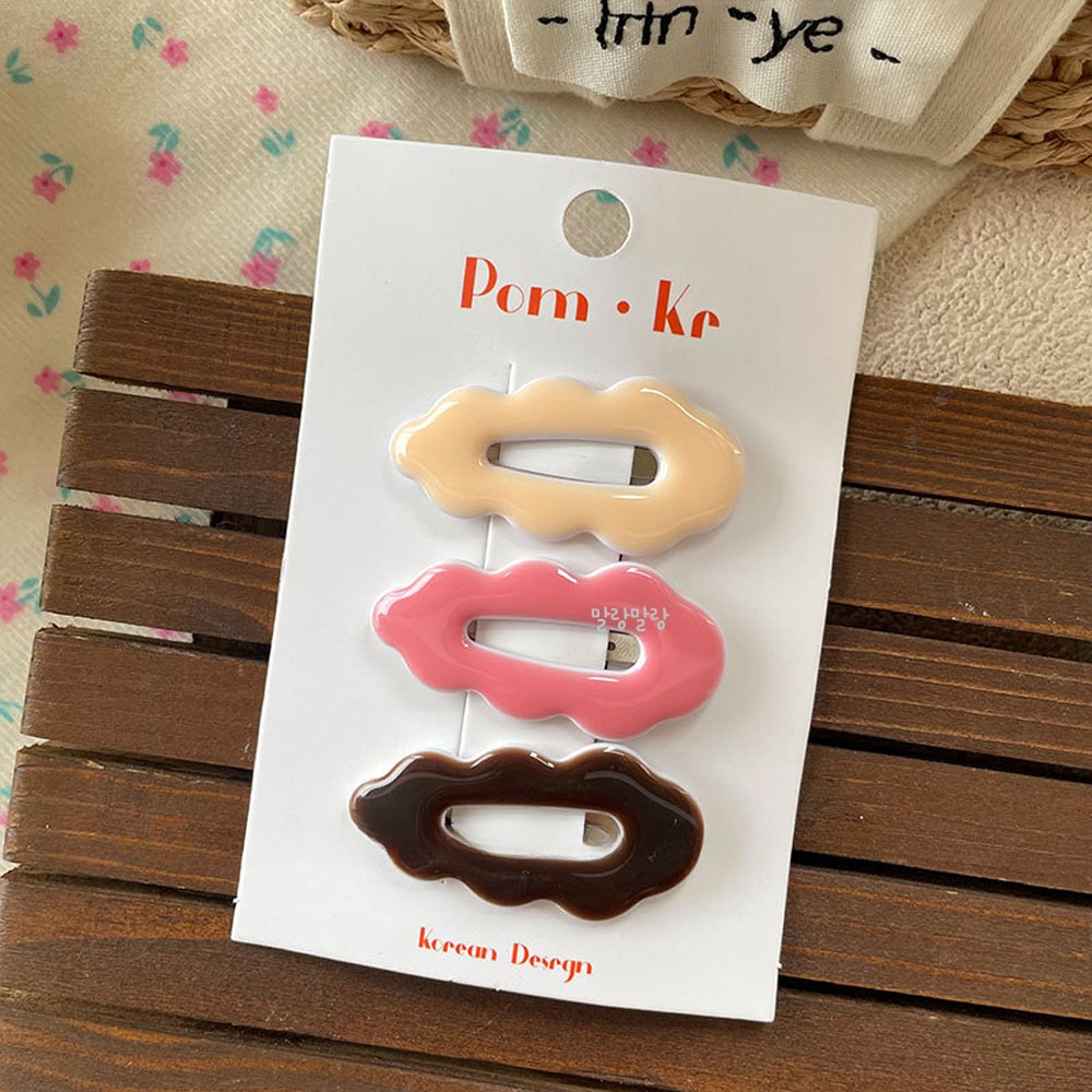 귀여운 파스텔 구름 똑딱삔 세트 옆머리헤어삔 포인트머리핀 이미지 6