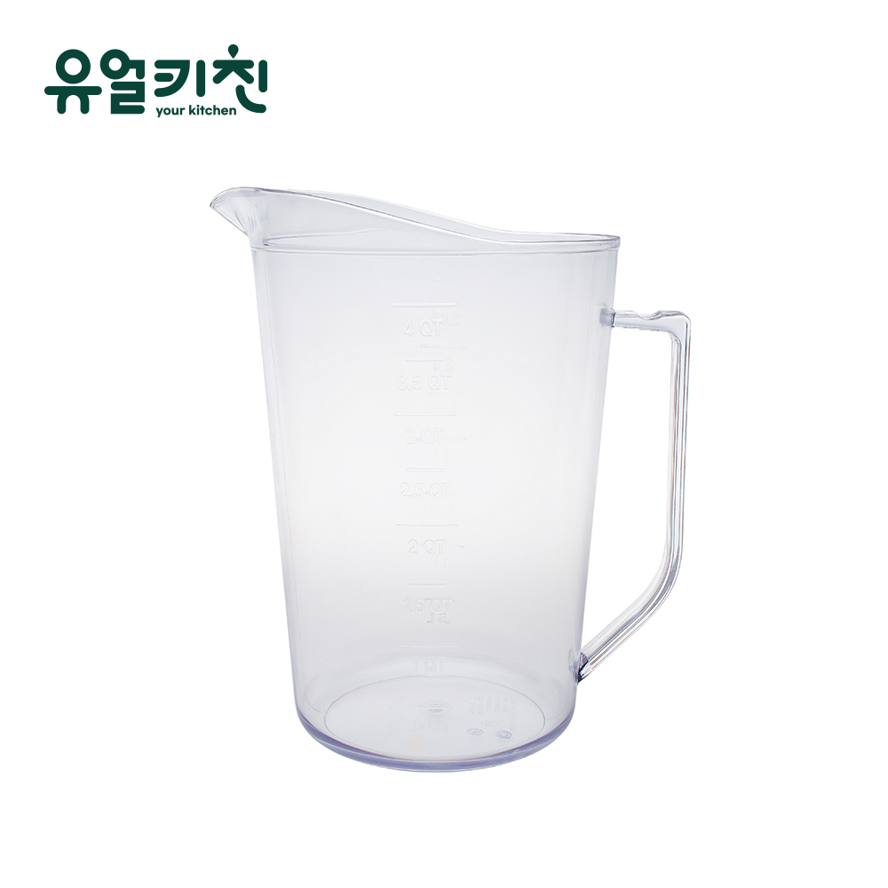 가벼운 플라스틱 계량컵 눈금컵 비커 업소용 4000ml - 상품 이미지