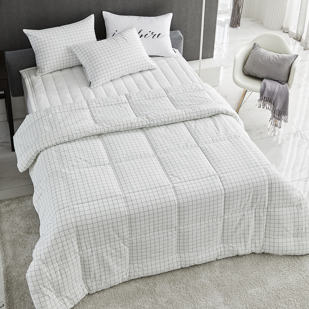 알러지케어이불 구름이불 코튼스퀘어 먼지없는 사계절 차렵이불 세트 SS