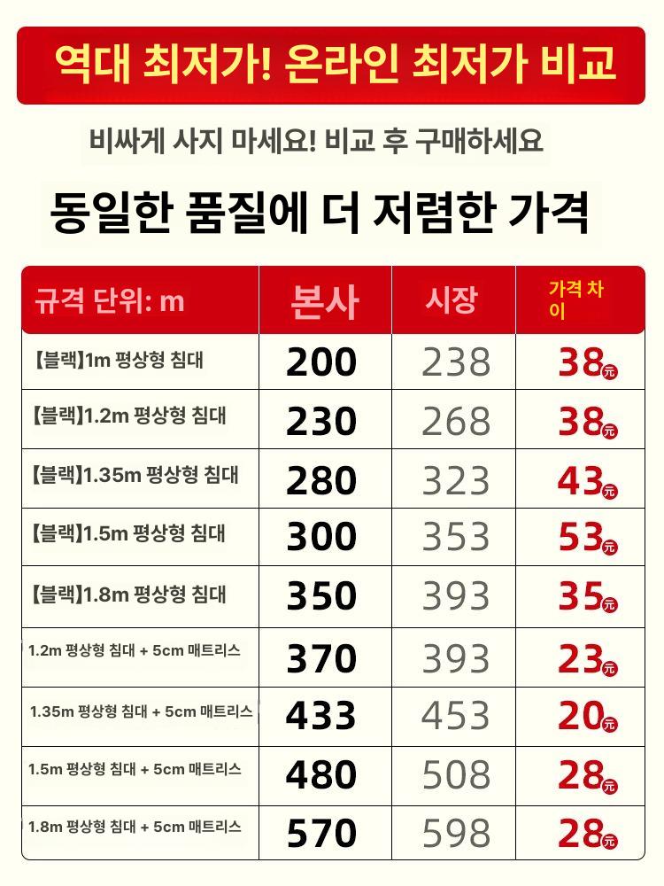 철제 조립식평상 베란다 테라스 들마루 마당 데크 발코니 다다미 싱글 침대 A 1000mmx2000mm - 상세 이미지 4