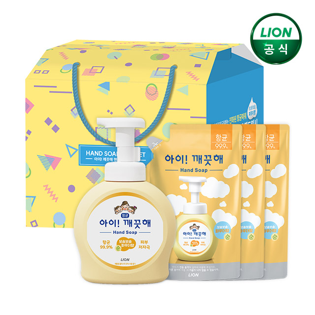 아이깨끗해 핸드워시 순 대용량 선물세트 (490ml 본품 1개+450ml 리필 3개) 제품 이미지