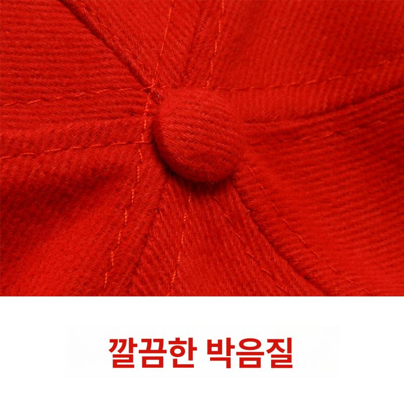 무지 모자 로고없는 야구모자 대두 단색 볼캡 클린 대두볼캡 남자 여자 공용 레드 조절 가능 - 상세 이미지 5