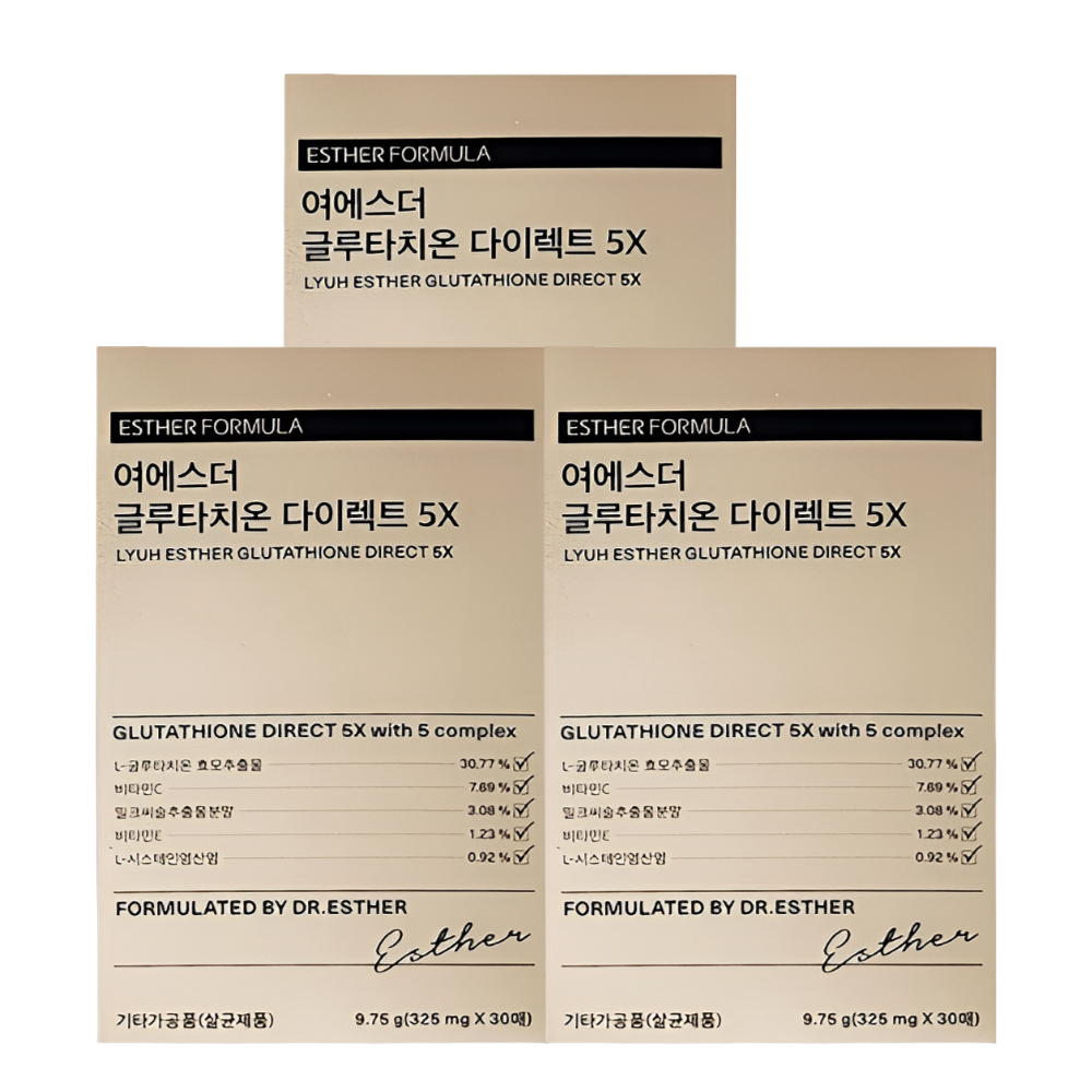 에스더포뮬러 글루타치온 5X 필름 여에스터 30매X3박스 - 상품 이미지