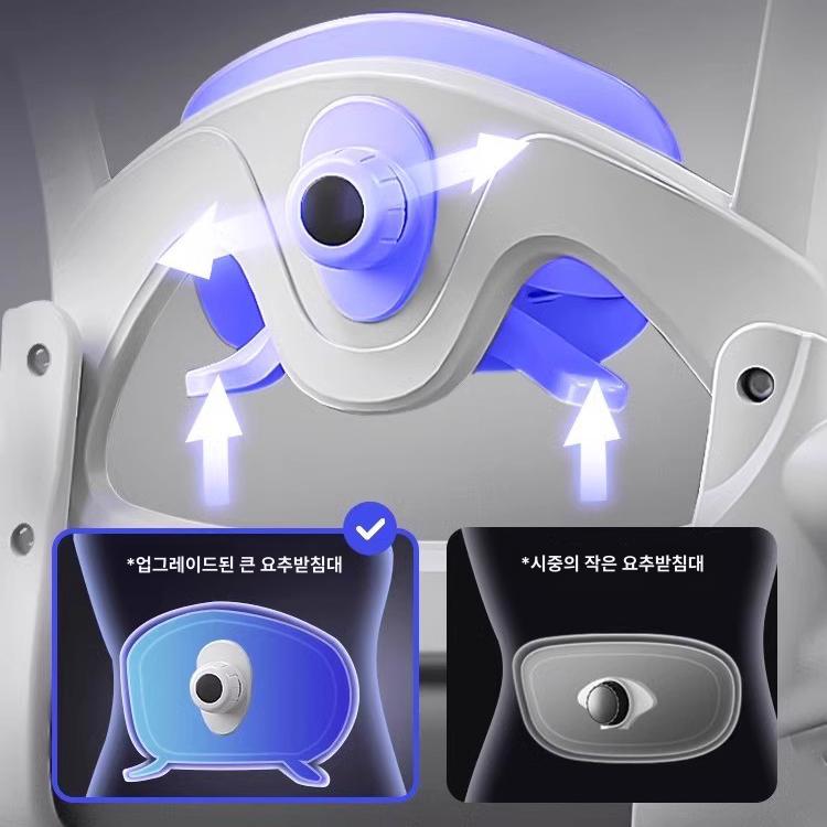 인체공학적 게임 컴퓨터의자 게이밍의자 책상의자 블랙 2세대 표준 1단 없음 나일론 받침대 90 플립 팔걸이 - 상세 이미지 3