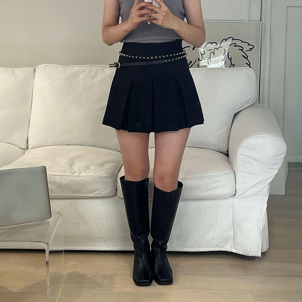 플리츠미니스커트 봄 a라인 여름 주름 짧은치마 이미지 8