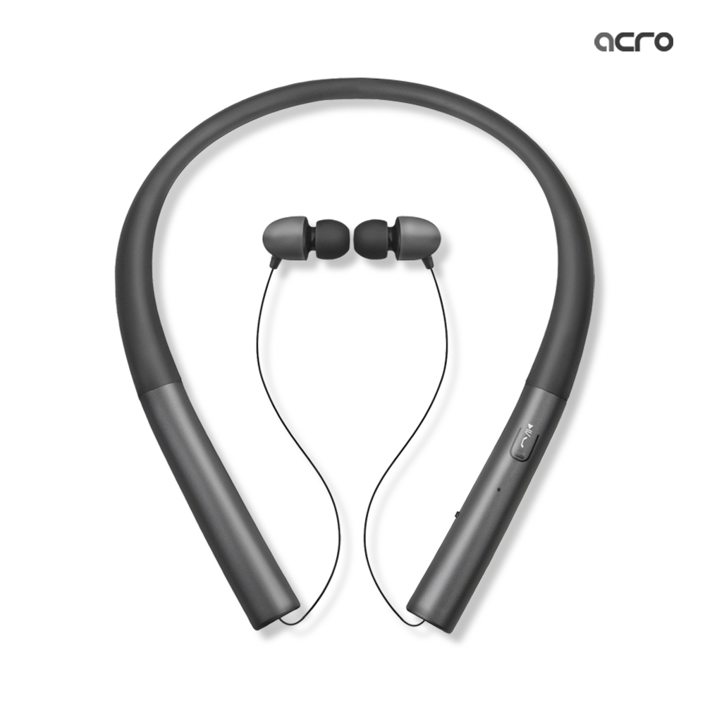 ACRO 넥밴드 이어폰 NE-1100 블루투스 무선 커널형 목걸이 블랙