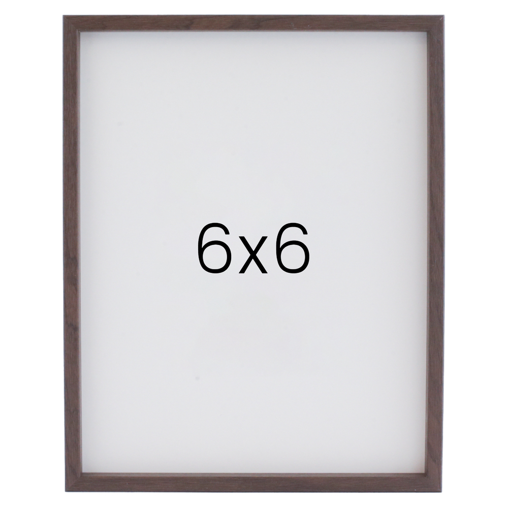 12mm레프 나무액자 사진액자 웨딩 포토테이블 인화 탁상 소형 6x6 152x152mm, 월넛 - 메인 이미지