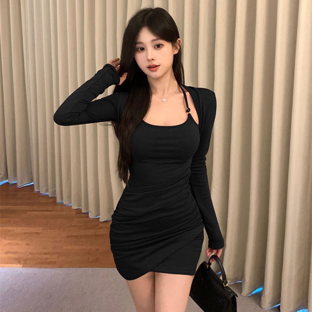 소엘루 셔링원피스 볼레로 홀터넥 섹시 AD0775 - 상세 이미지 5
