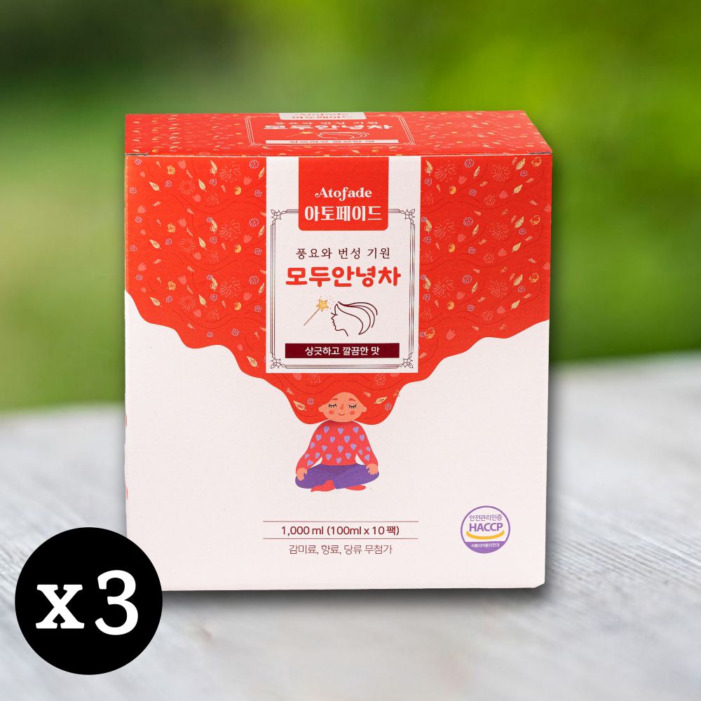 아토페이드 두피모발 이너뷰티 TEA 우엉 맥주효모 블렌딩 모두안녕 차 3박스 - 상품 이미지
