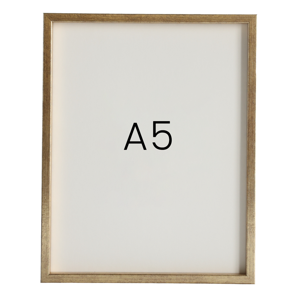 12mm레프 원목액자 우드 웨딩 전시회 맞춤 프레임 틀 A5 148mmx210mm, 골드 - 메인 이미지