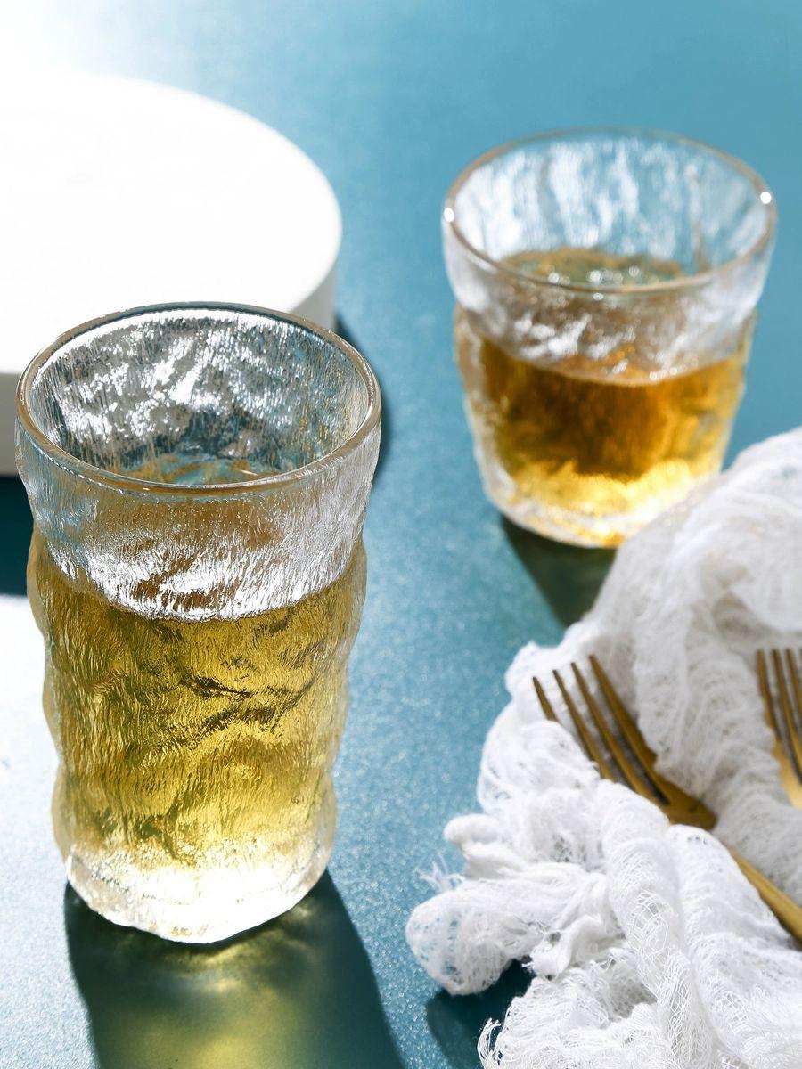 크리스탈 위스키 맥주 사케잔 도쿠리 몰트 맥주잔 글래스 온더락 업소용 글레이셔 글라스 높은1개낮은1개총2개 - 상세 이미지 3