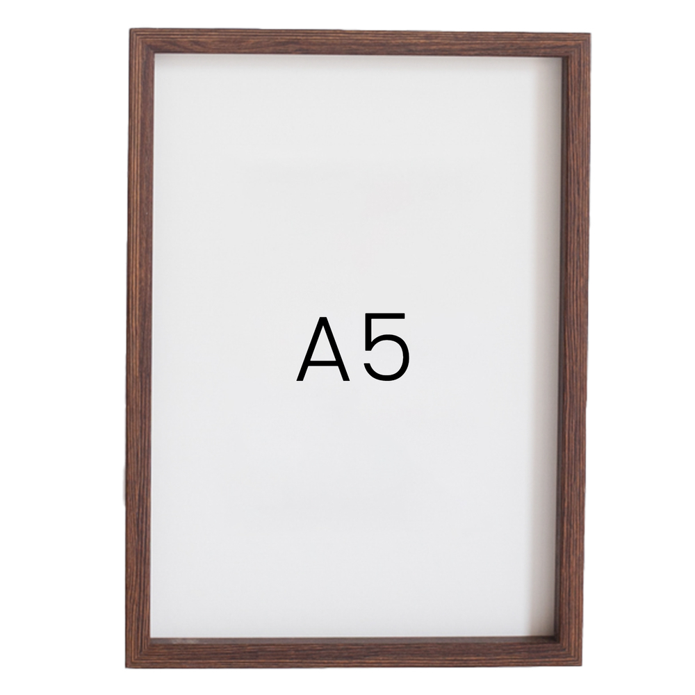12mm레프 원목액자 우드 웨딩 전시회 맞춤 프레임 틀 A5 148mmx210mm, 밤색 - 메인 이미지