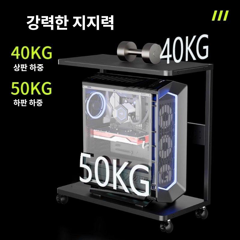 컴퓨터본체 선반 이동식 데스크탑 PC 받침대 S (540x250x540MM) - 상세 이미지 3