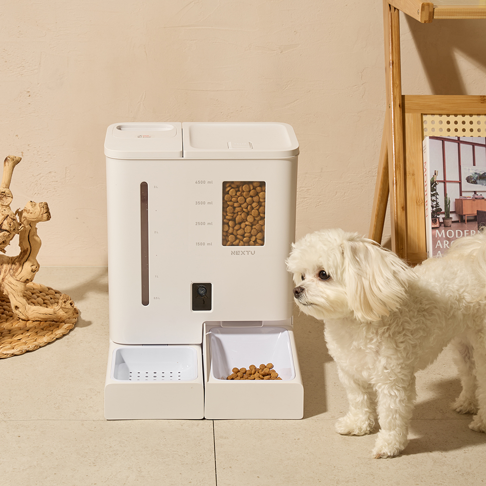 펫지니 강아지 자동급수기 애견 고양이 급식기 5L 앱연동 CCTV 음성지원