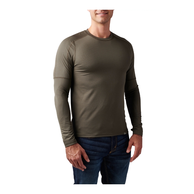 5.11 택티컬 트로포스 기본 긴팔 레이어 탑 (레인저그린) - Tropos Long Sleeve Baselayer Top (Ranger Green) - 메인 이미지