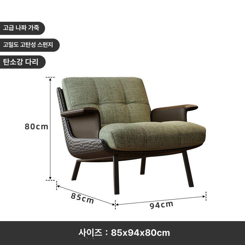 1인쇼파 이탈리아 감성 소파 의자 거실 발코니 호텔 라운지 체어 안락의자 1인용쇼파 1인소파 이미지 7