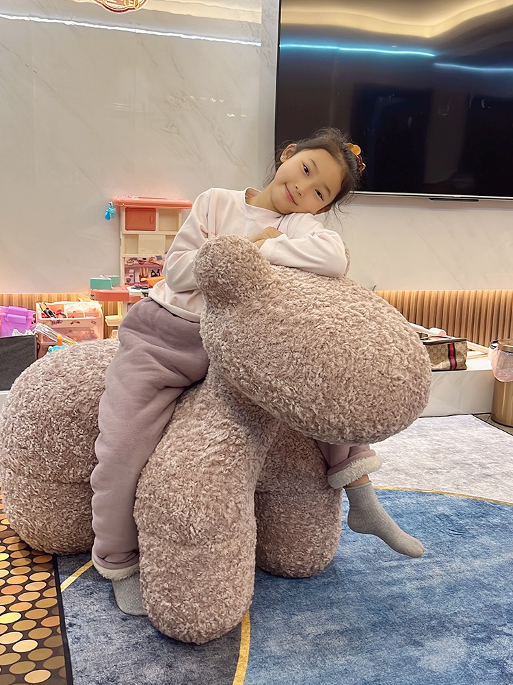 포니체어 인테리어 조랑말 뽀글이 트럼펫 거실스툴 북유럽 대형 카페 애니멀 - 상세 이미지 3