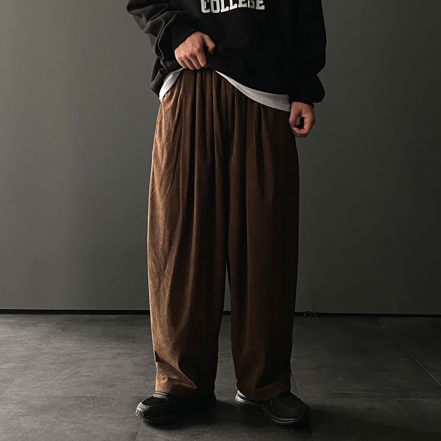 남자골덴바지 벌룬팬츠 워크팬츠 남성코듀로이바지 - 상세 이미지 3