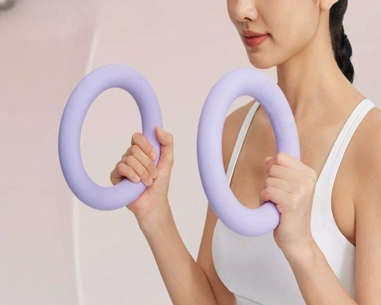 링 덤벨 케틀벨 요가 아령 홈트 손잡이 근력 에어로빅 필라테스 커틀벨 웨이트 라일락퍼플 2kg - 상품 이미지